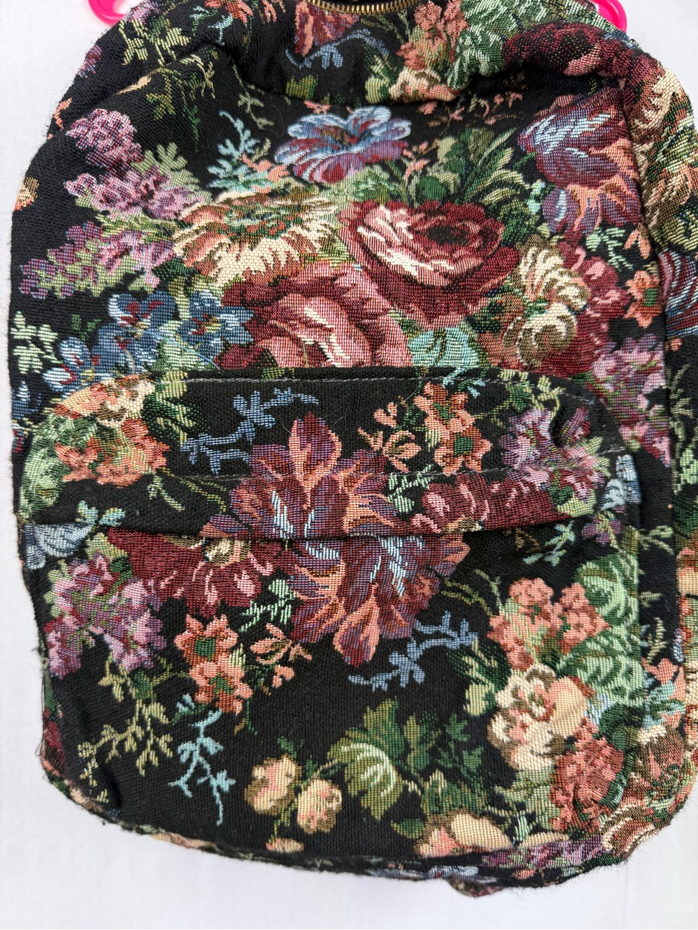 Gypsy Wings Floral Tapestry Backpack whimsical- Black Floral - Picture 2 of 9